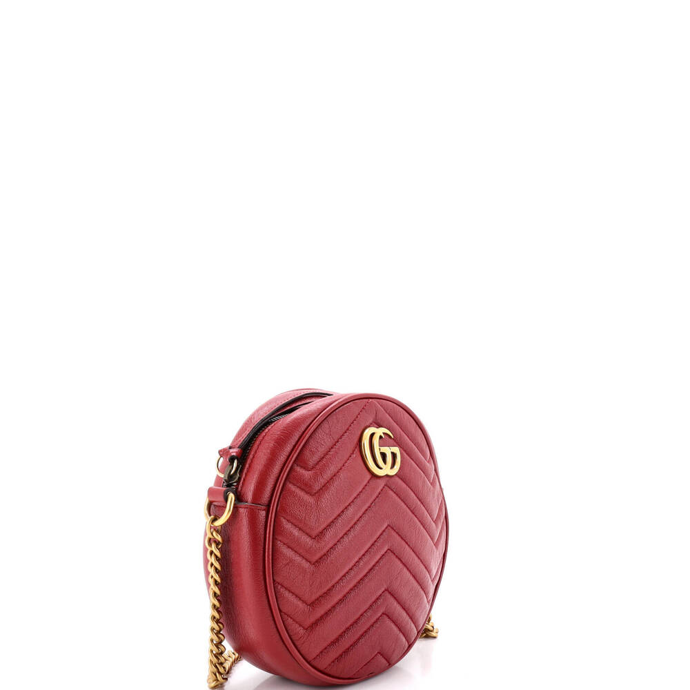 Gucci Mini GG Marmont Round Shoulder Bag Matelasse Leather - Picture 2 of 6